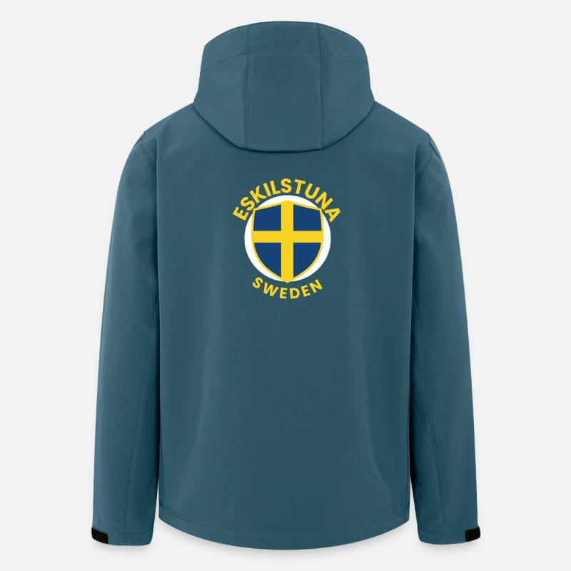 Eskilstuna-Schild Schweden - Recycelte Männer Softshell-Jacke von Stanley/Stella - Dunkles Petrol