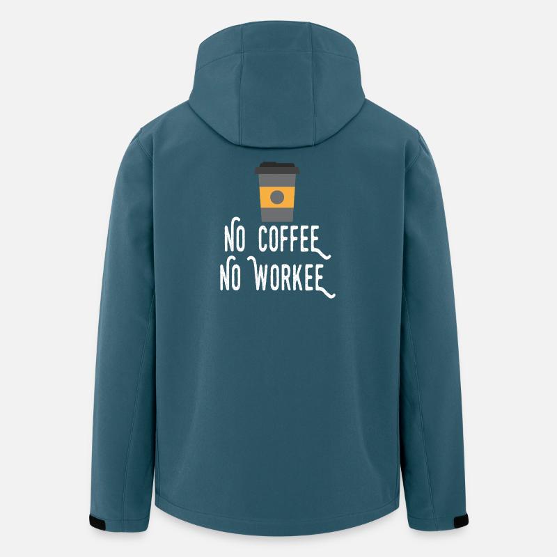 No Coffee No Workee - Men’s Recycled Softshell Jacket by Stanley/Stella - stargazer