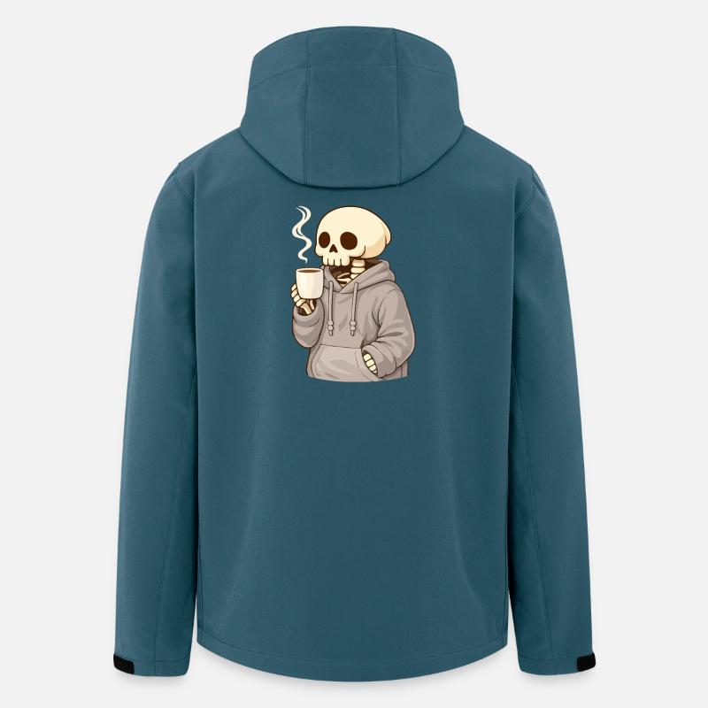 Cozy skeleton with cup – Quiet moment - Men’s Recycled Softshell Jacket by Stanley/Stella - stargazer
