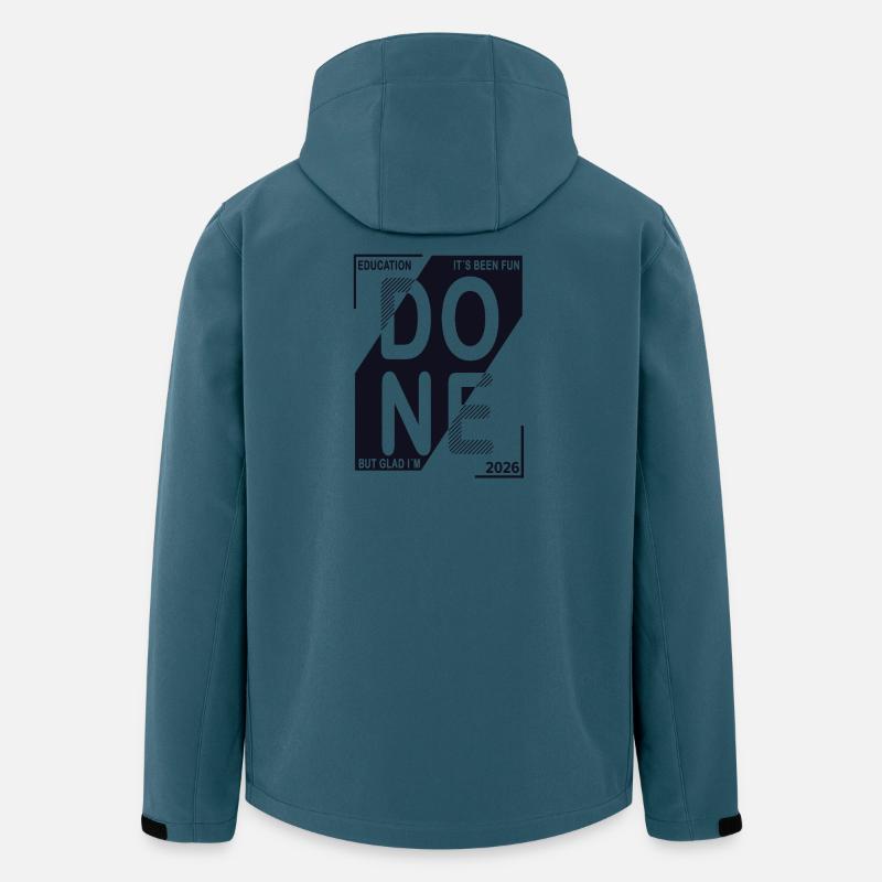 Done 2026 – Ausbildung geschafft Design - Recycelte Männer Softshell-Jacke von Stanley/Stella - Dunkles Petrol