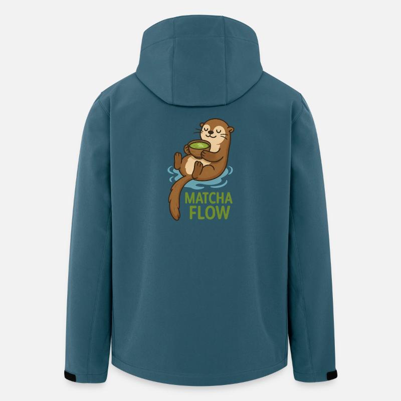 Matcha Flow Otter - Recycelte Männer Softshell-Jacke von Stanley/Stella - Dunkles Petrol