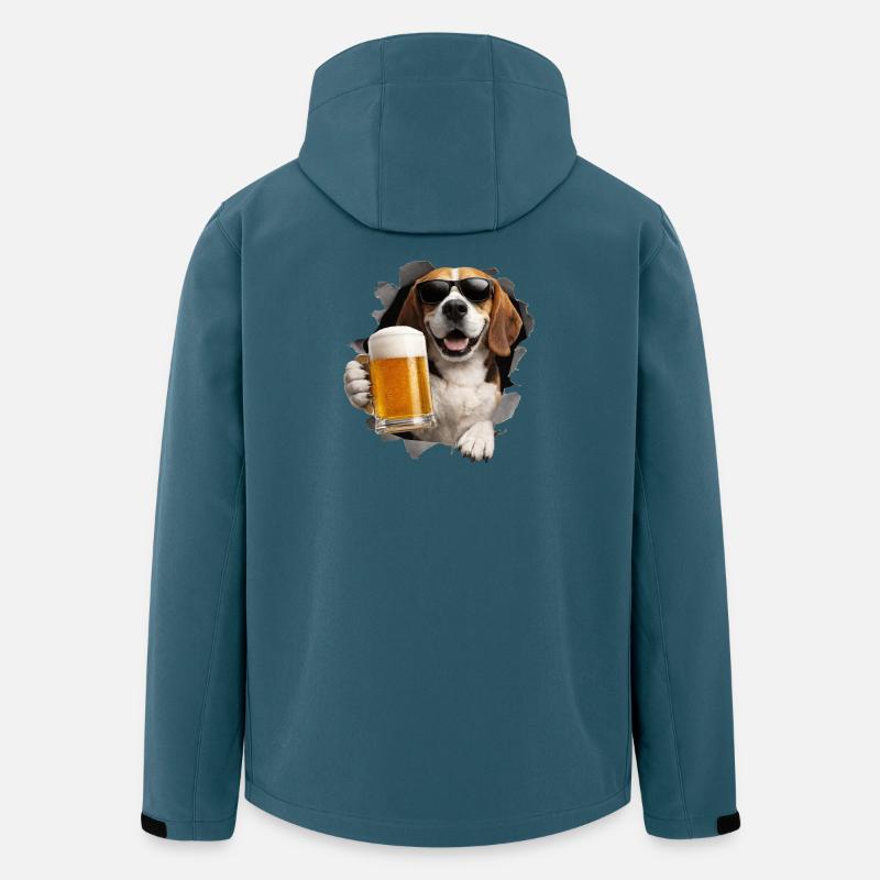 Beagle Bier - Recycelte Männer Softshell-Jacke von Stanley/Stella - Dunkles Petrol