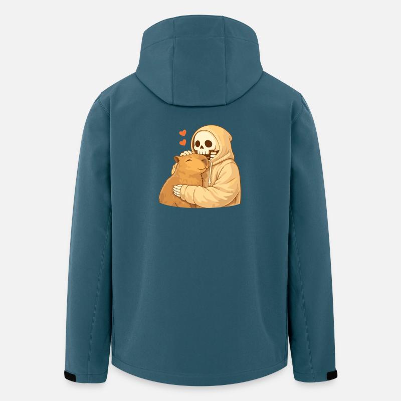 Cozy Skeleton with Capybara – Security - Men’s Recycled Softshell Jacket by Stanley/Stella - stargazer
