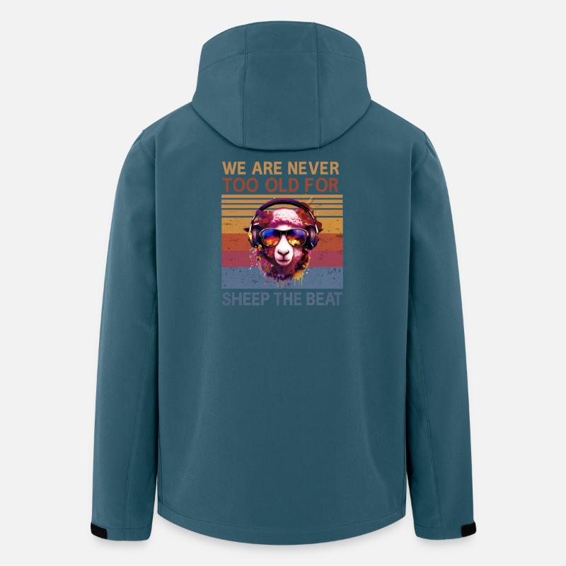 Sheep Beat Retro Vibes - Recycelte Männer Softshell-Jacke von Stanley/Stella - Dunkles Petrol