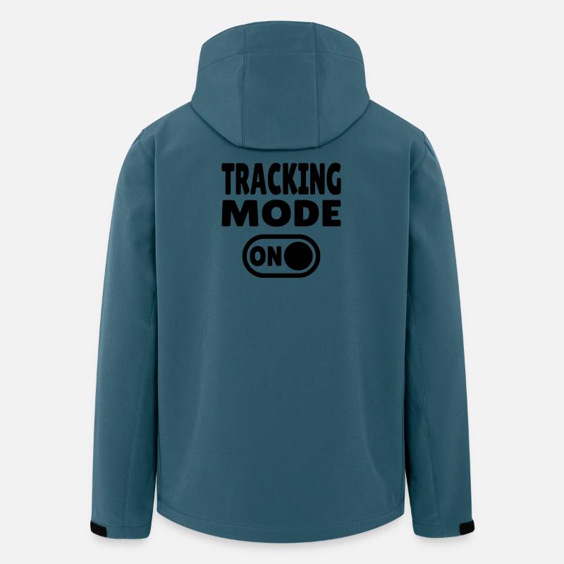 Tracking Mode ON – Outdoor Spurensuche - Recycelte Männer Softshell-Jacke von Stanley/Stella - Dunkles Petrol