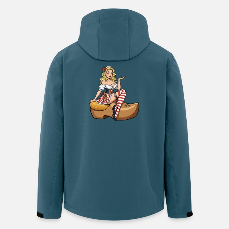 Holland-Pin-up in Verstopfung - Recycelte Männer Softshell-Jacke von Stanley/Stella - Dunkles Petrol