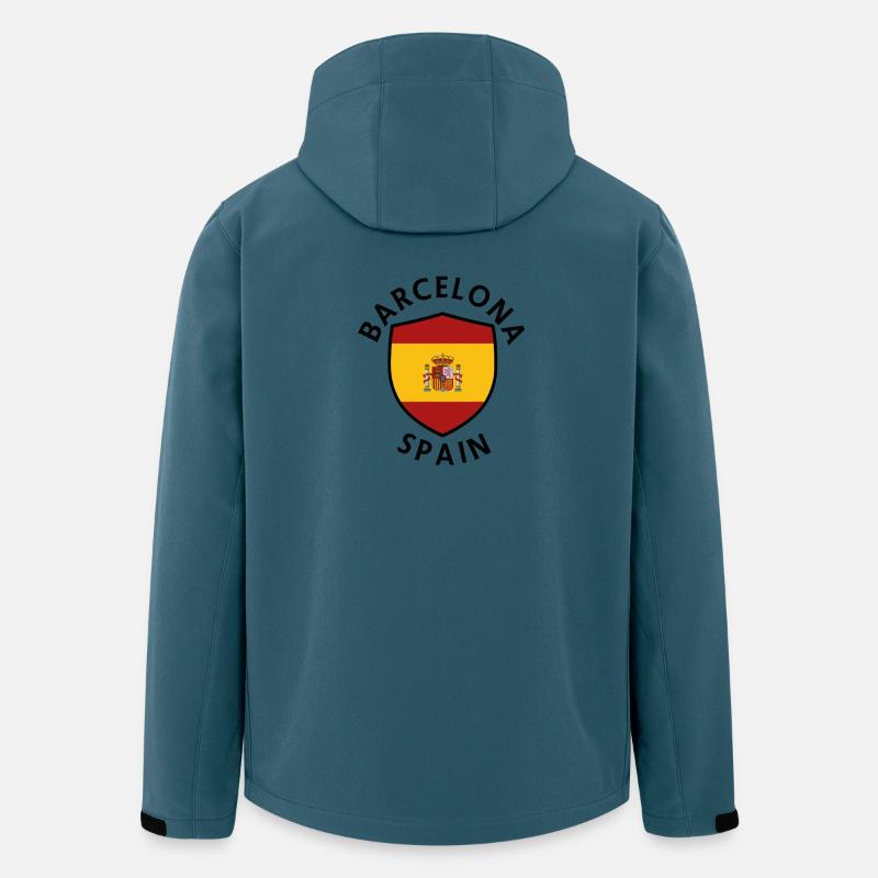 Barcelona Shield Spanien - Recycelte Männer Softshell-Jacke von Stanley/Stella - Dunkles Petrol