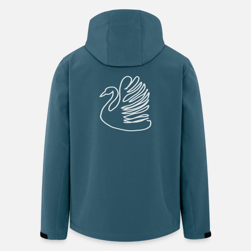 schwan - Recycelte Männer Softshell-Jacke von Stanley/Stella - Dunkles Petrol