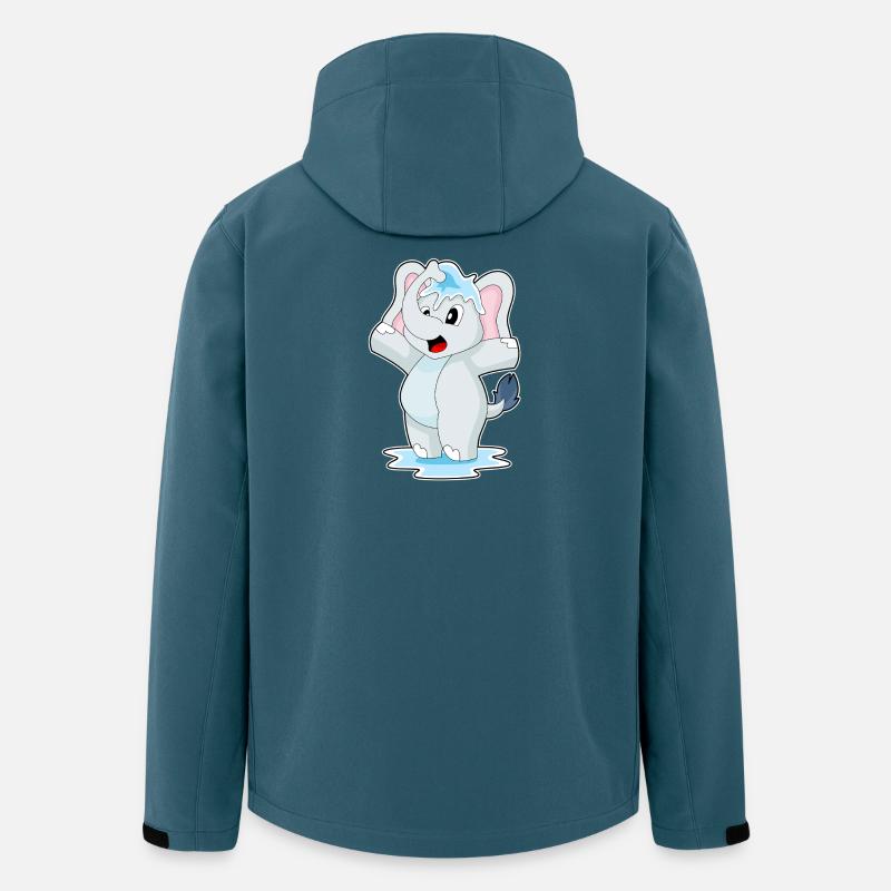 Elefant Wasser - Recycelte Männer Softshell-Jacke von Stanley/Stella - Dunkles Petrol