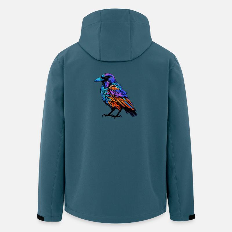 Rabe Tier Bunt - Recycelte Männer Softshell-Jacke von Stanley/Stella - Dunkles Petrol