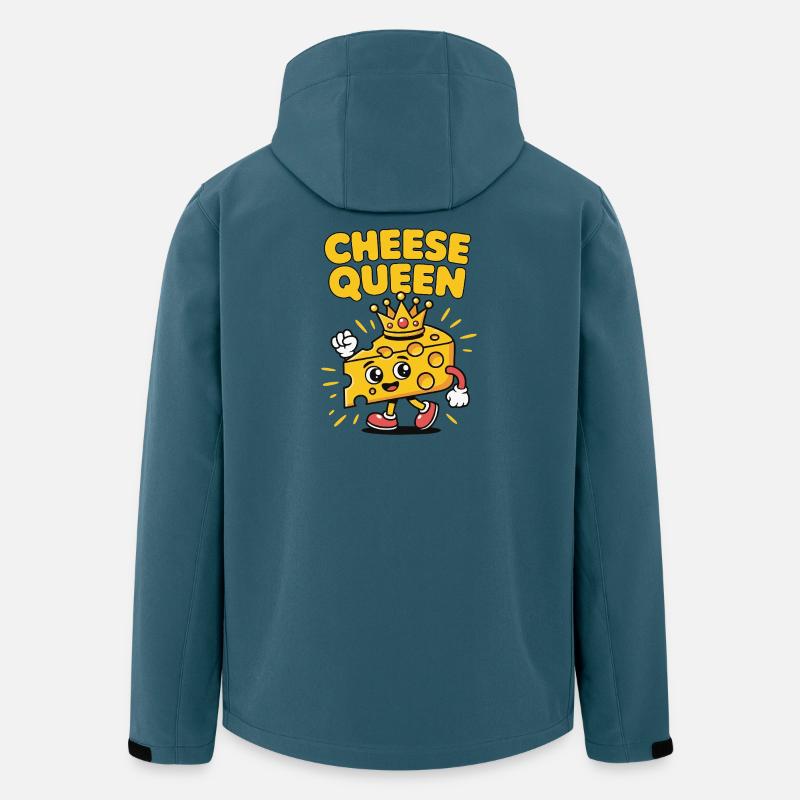 Cheese Queen – Käse mit Krone - Recycelte Männer Softshell-Jacke von Stanley/Stella - Dunkles Petrol