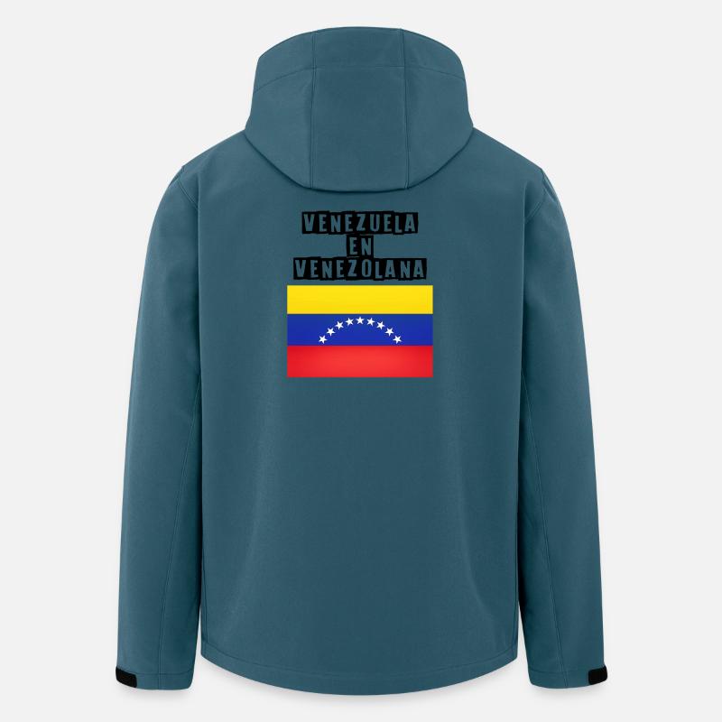 Venezuelas Flaggenbogen der Sterne - Recycelte Männer Softshell-Jacke von Stanley/Stella - Dunkles Petrol