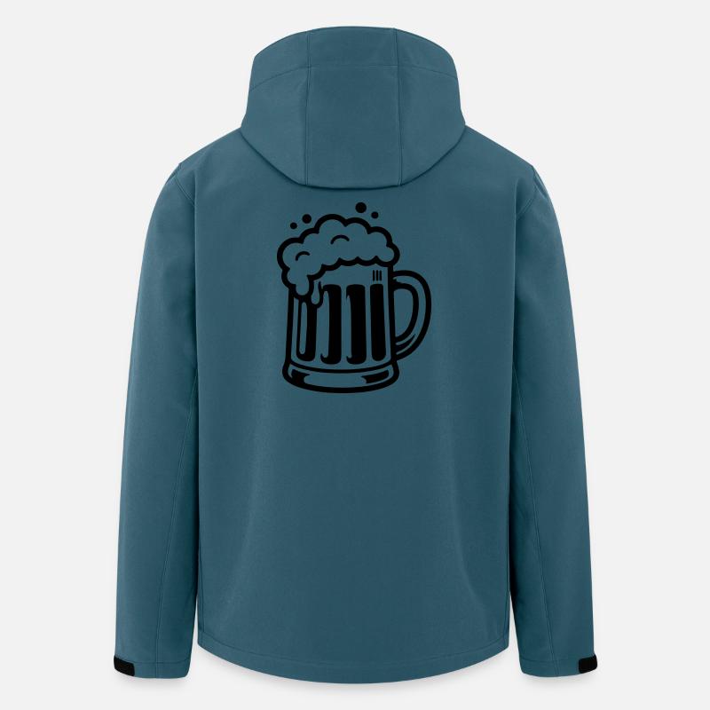 Bierkrug Comic Bier - Recycelte Männer Softshell-Jacke von Stanley/Stella - Dunkles Petrol