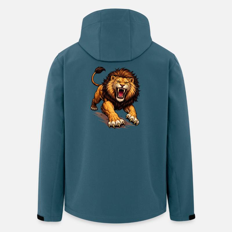 Fierce Lion Comic - Men’s Recycled Softshell Jacket by Stanley/Stella - stargazer