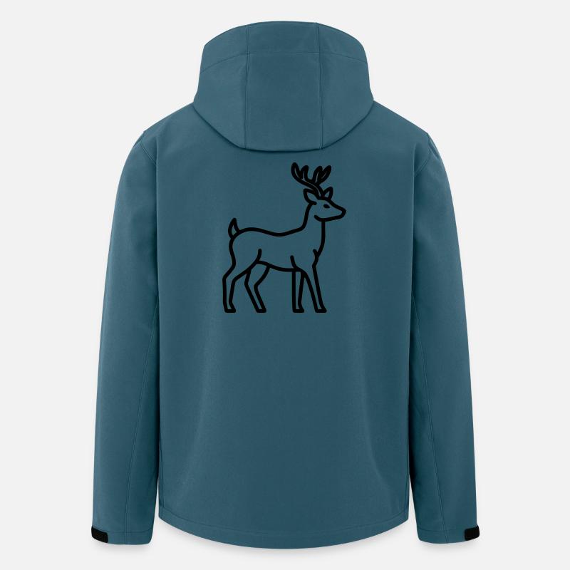 Hirsch - Recycelte Männer Softshell-Jacke von Stanley/Stella - Dunkles Petrol