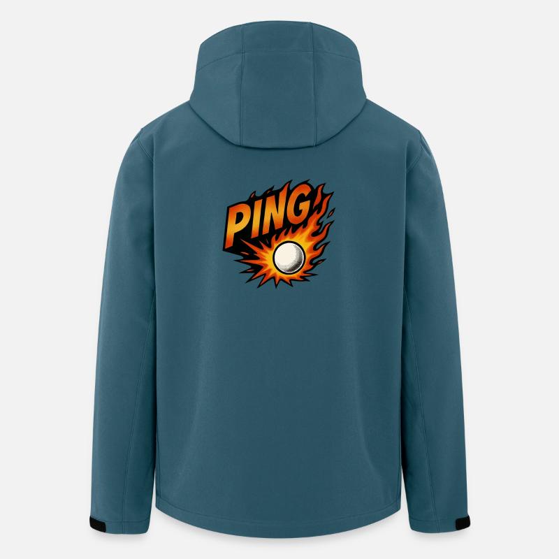 Ping Pong - Tennis de Table - Veste softshell homme en polyester recyclé Stanley/Stella - bleu pétrole foncé