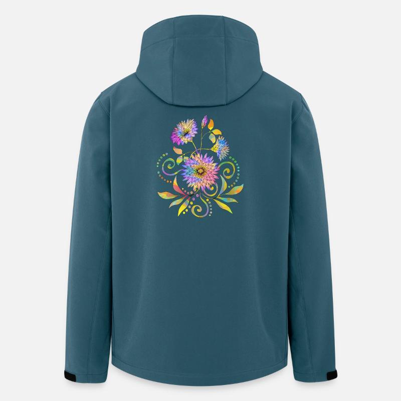 Fleur - Veste softshell homme en polyester recyclé Stanley/Stella - bleu pétrole foncé