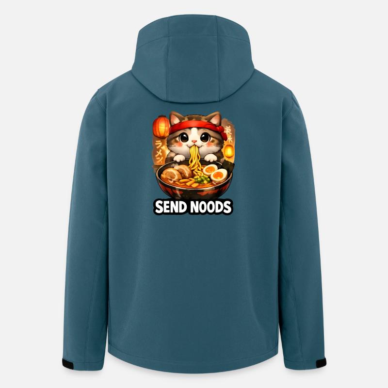 Ramen Katze Send Noods - Recycelte Männer Softshell-Jacke von Stanley/Stella - Dunkles Petrol