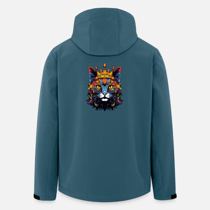 Königliche Katze Krone - Recycelte Männer Softshell-Jacke von Stanley/Stella - Dunkles Petrol