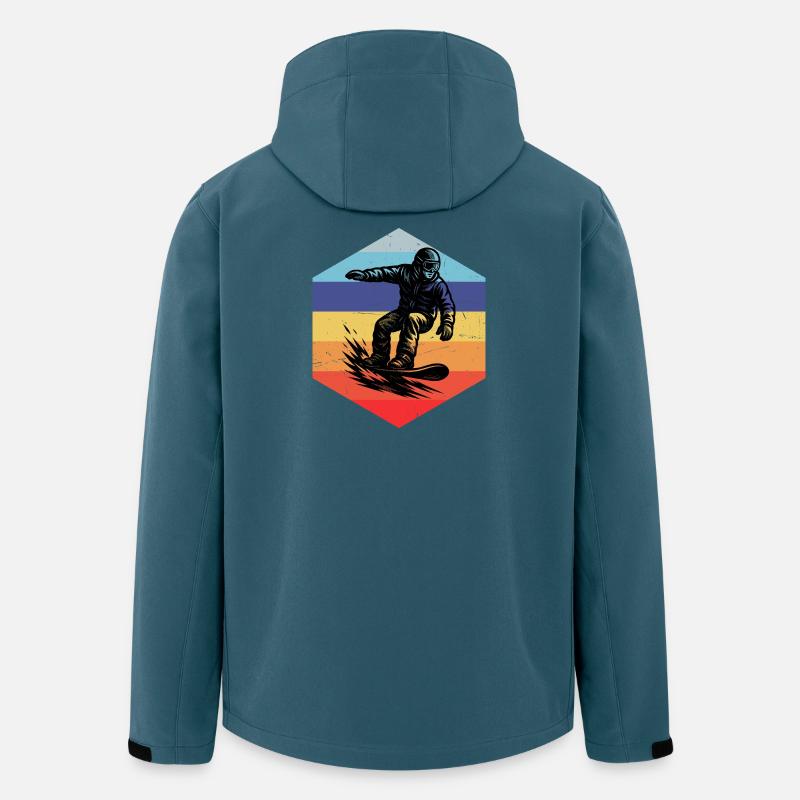 Simple Snowboard Idee für Snowboard - Recycelte Männer Softshell-Jacke von Stanley/Stella - Dunkles Petrol