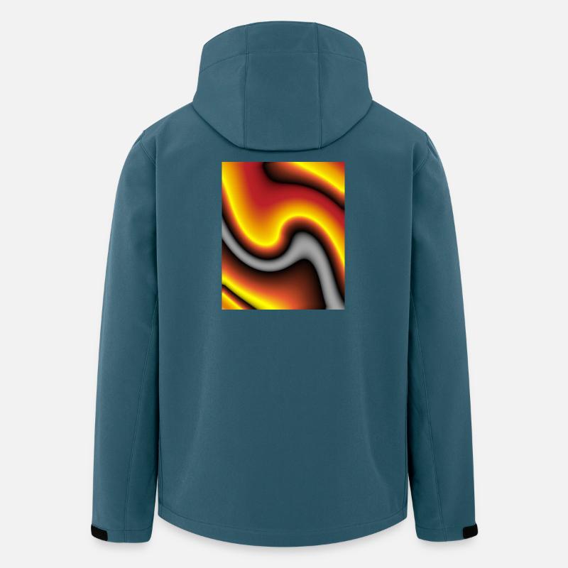 Lava-Welle Farbenspiel - Recycelte Männer Softshell-Jacke von Stanley/Stella - Dunkles Petrol