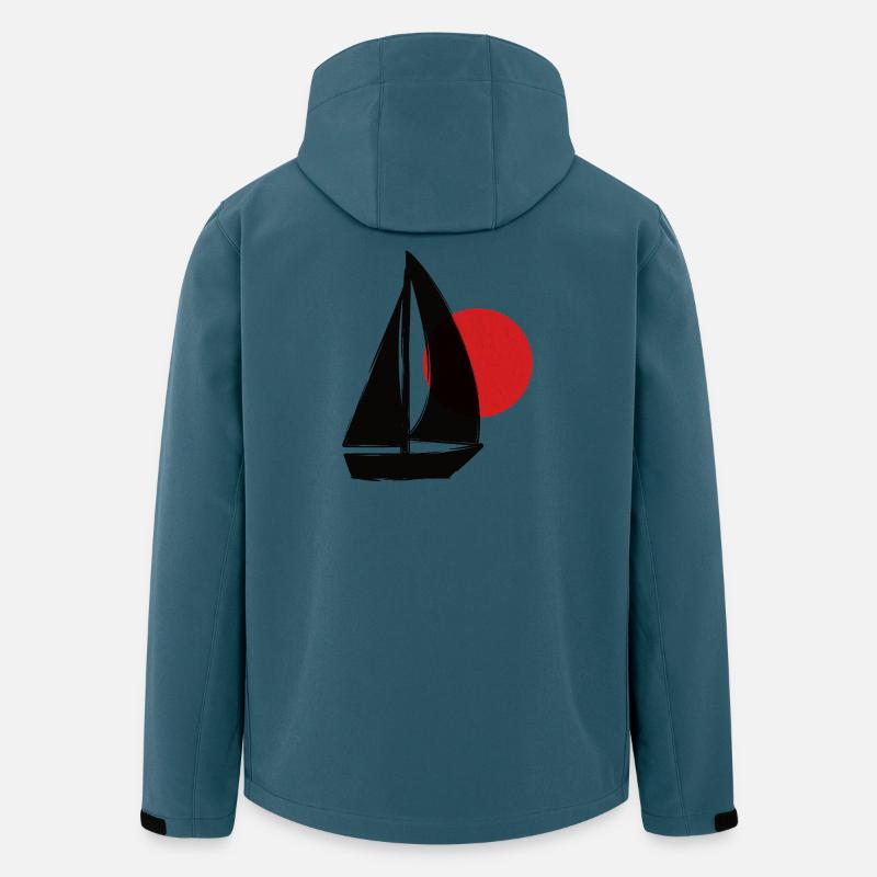 Boot vor Sonnenuntergang - Recycelte Männer Softshell-Jacke von Stanley/Stella - Dunkles Petrol