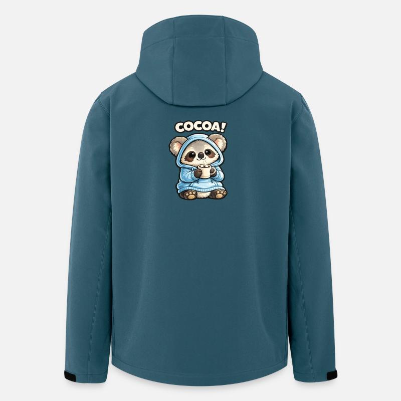 Kakao Panda Hoodie - Recycelte Männer Softshell-Jacke von Stanley/Stella - Dunkles Petrol