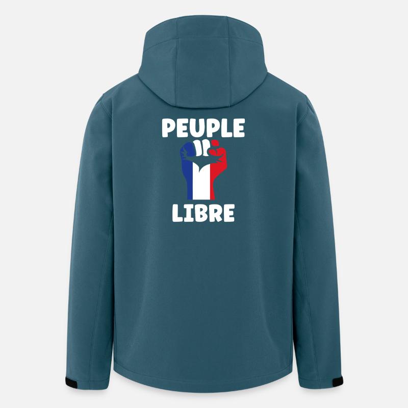 Trikolore Freie Völker - Recycelte Männer Softshell-Jacke von Stanley/Stella - Dunkles Petrol