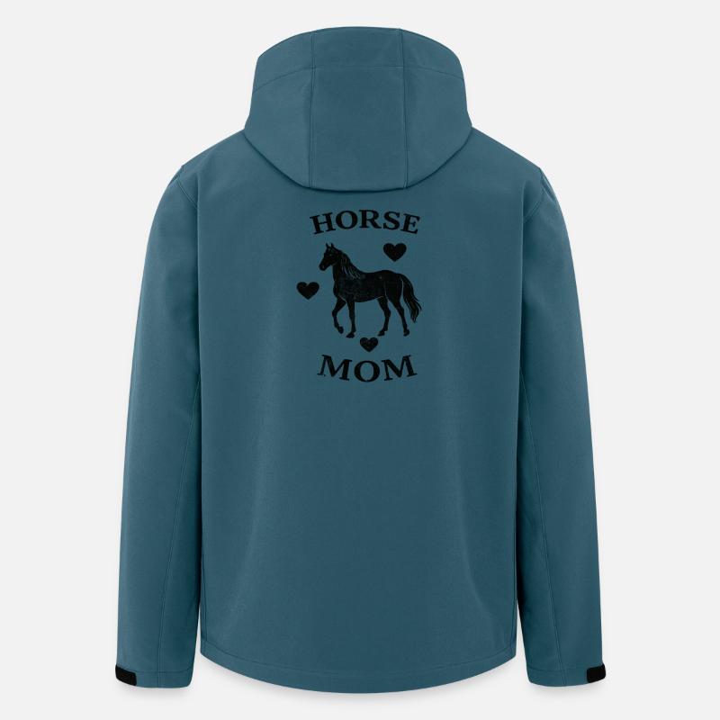 Lustige Pferde Mama - Recycelte Männer Softshell-Jacke von Stanley/Stella - Dunkles Petrol