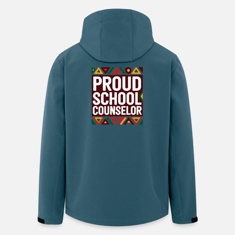 Proud School Counselor | Geometric Pattern - Men’s Recycled Softshell Jacket by Stanley/Stella - stargazer