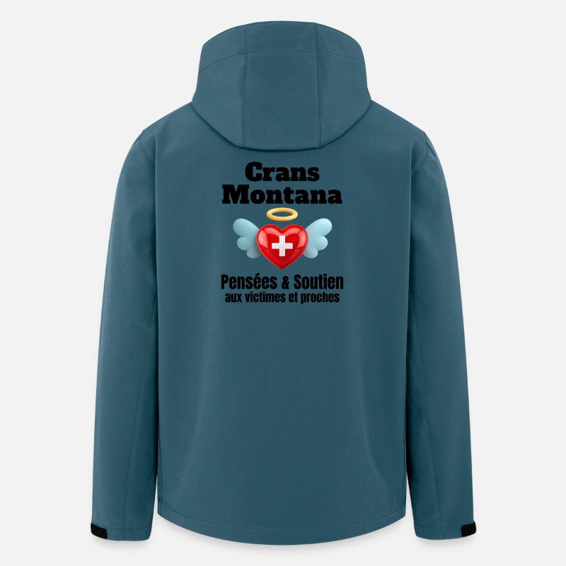 Schweiz, ich bin Schweizerin, Crans-Montana - Recycelte Männer Softshell-Jacke von Stanley/Stella - Dunkles Petrol