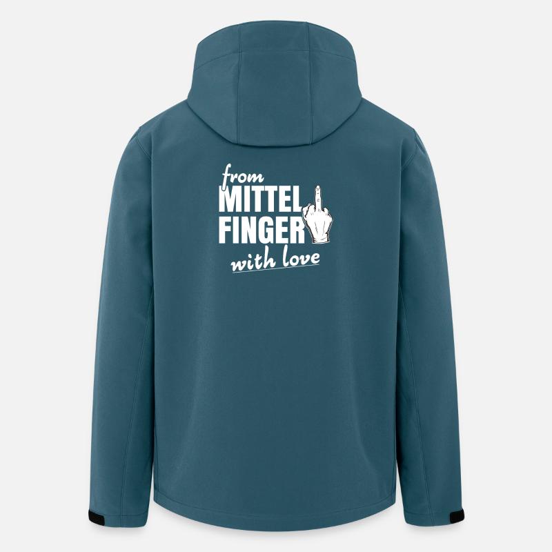 From Mittelfinger with love - Recycelte Männer Softshell-Jacke von Stanley/Stella - Dunkles Petrol