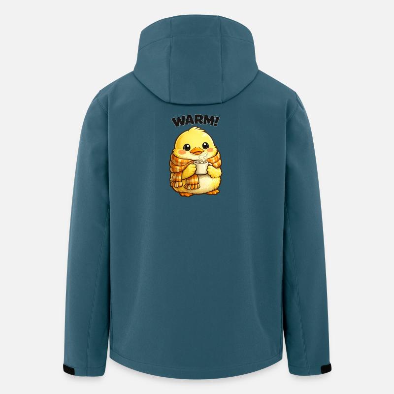 Poussin plus chaud avec écharpe - Veste softshell homme en polyester recyclé Stanley/Stella - bleu pétrole foncé