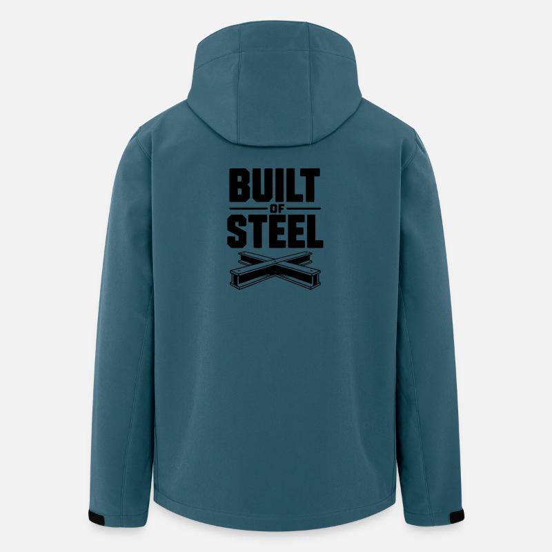 Aus Stahl gebaut - Recycelte Männer Softshell-Jacke von Stanley/Stella - Dunkles Petrol