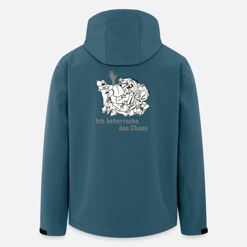 Ich behersche das Chaos - Recycelte Männer Softshell-Jacke von Stanley/Stella - Dunkles Petrol