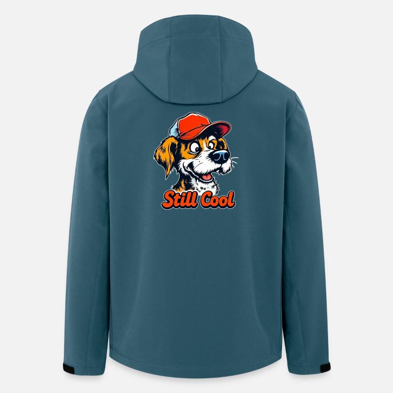 Immer noch cooler Cartoon-Hund - Recycelte Männer Softshell-Jacke von Stanley/Stella - Dunkles Petrol