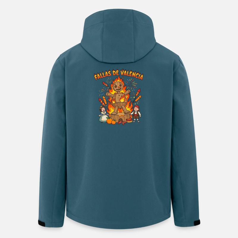 Fallas de Valencia Figur - Recycelte Männer Softshell-Jacke von Stanley/Stella - Dunkles Petrol
