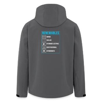 Solarzellen Sonnenenergie Erneuerbare Energien - Recycelte Männer Softshell-Jacke von Stanley/Stella - Anthrazit - Hinten - AI Model Male 185 light (185cm)