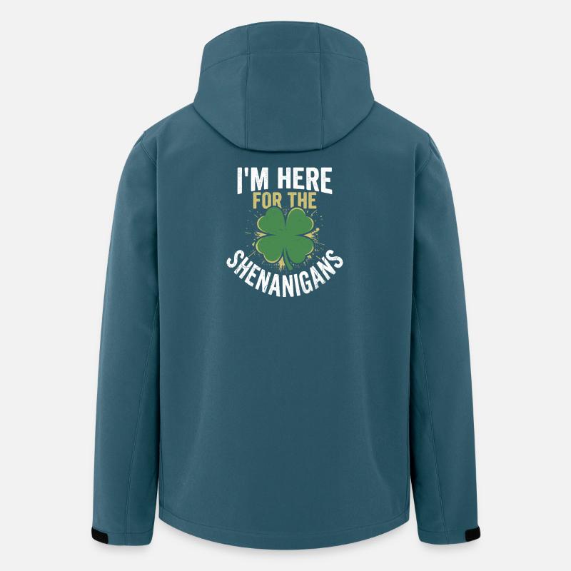 Des frasques avec le trèfle - Veste softshell homme en polyester recyclé Stanley/Stella - bleu pétrole foncé