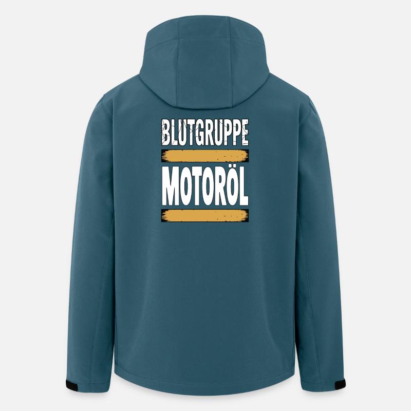 Blutgruppe Motoröl Schrauber Design - Recycelte Männer Softshell-Jacke von Stanley/Stella - Dunkles Petrol