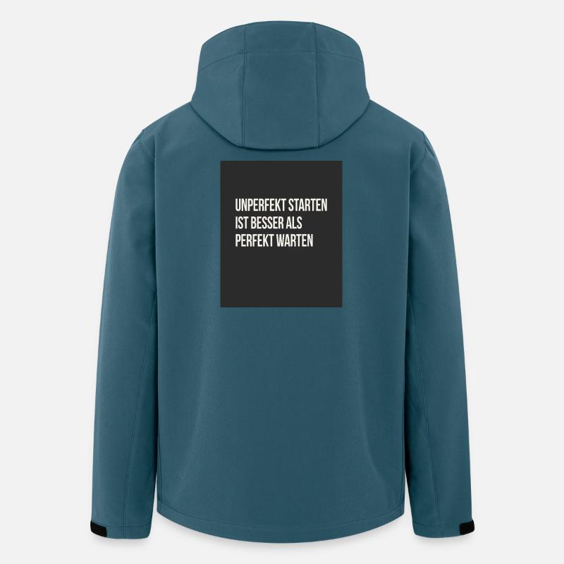 Unperfekt starten – besser als perfekt warten - Recycelte Männer Softshell-Jacke von Stanley/Stella - Dunkles Petrol