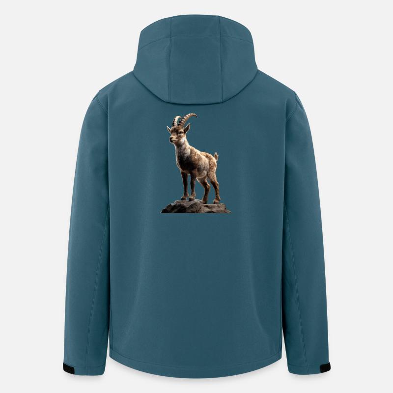 Stenbocksget Alpibock Stenbocksgetter - Softshelljacka herr i återvunnen polyester Stanley/Stella - mörk petrol