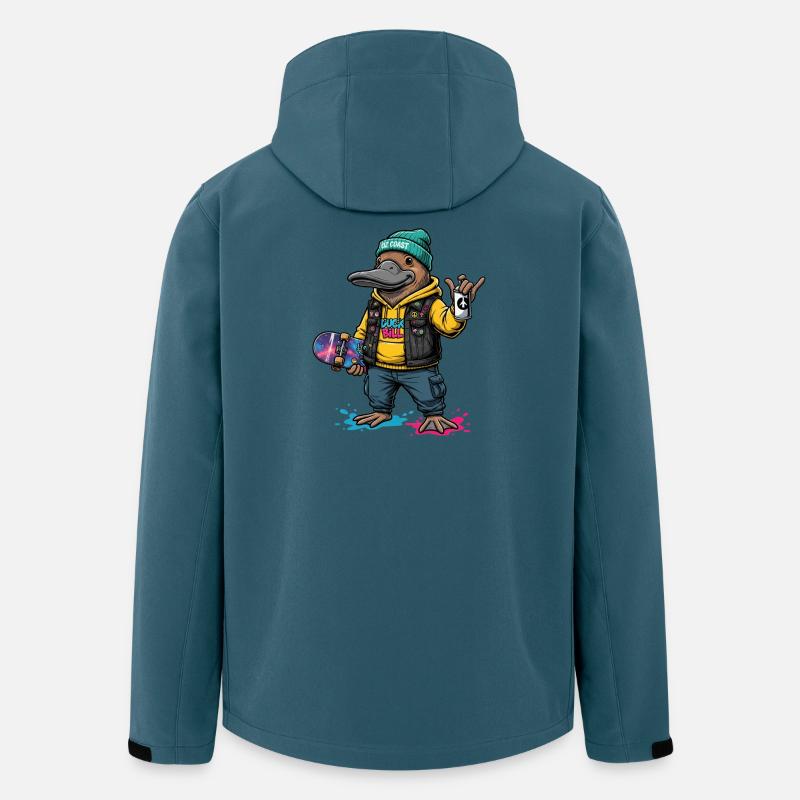 Cosmic Duck Streetstyle - Recycelte Männer Softshell-Jacke von Stanley/Stella - Dunkles Petrol