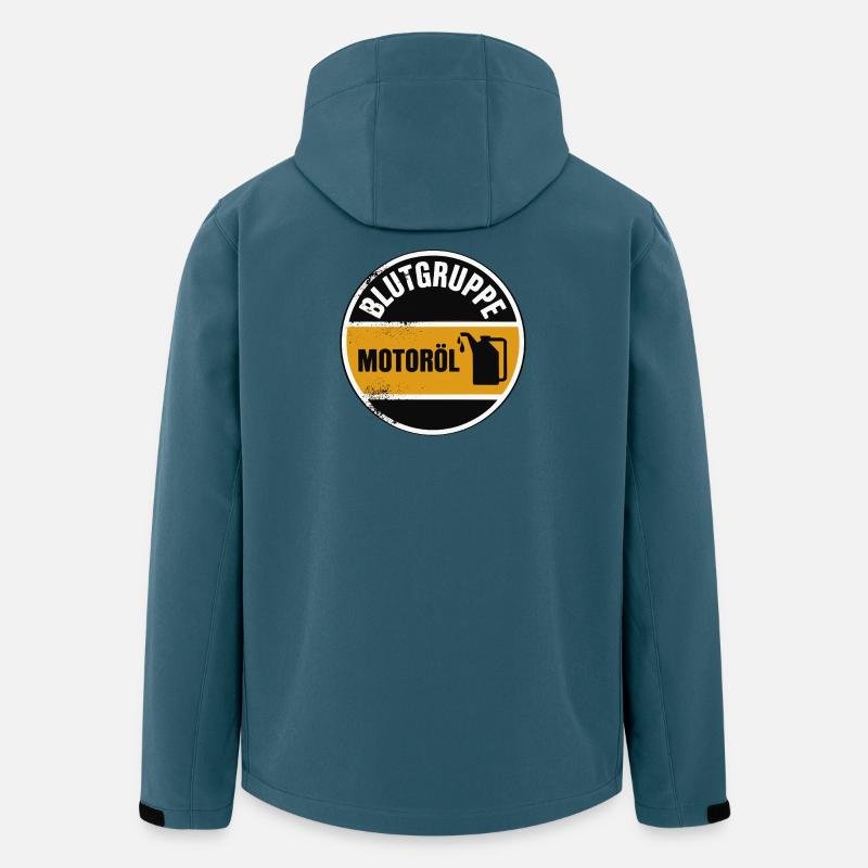 Blutgruppe Motoröl Schrauber Design - Recycelte Männer Softshell-Jacke von Stanley/Stella - Dunkles Petrol