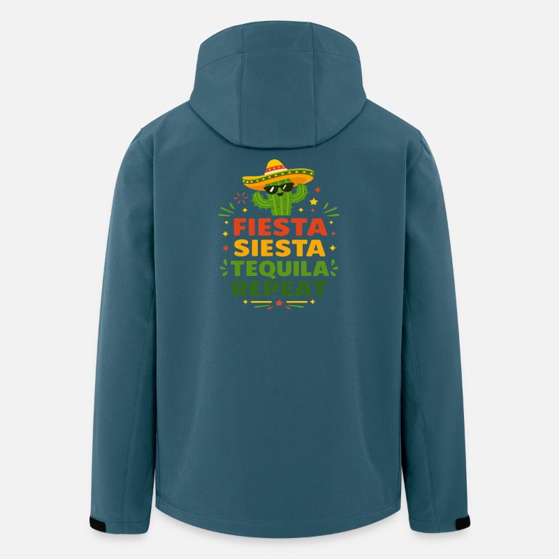 Fiesta Siesta Tequila Repeat - Recycelte Männer Softshell-Jacke von Stanley/Stella - Dunkles Petrol