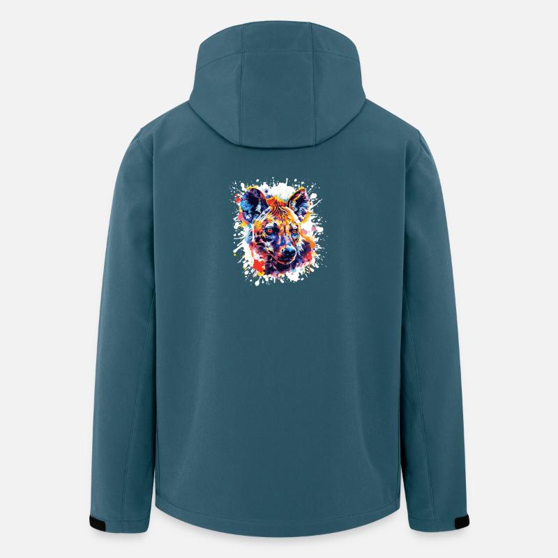  Hunde-Porträt: Aquarell-Splash - Recycelte Männer Softshell-Jacke von Stanley/Stella - Dunkles Petrol