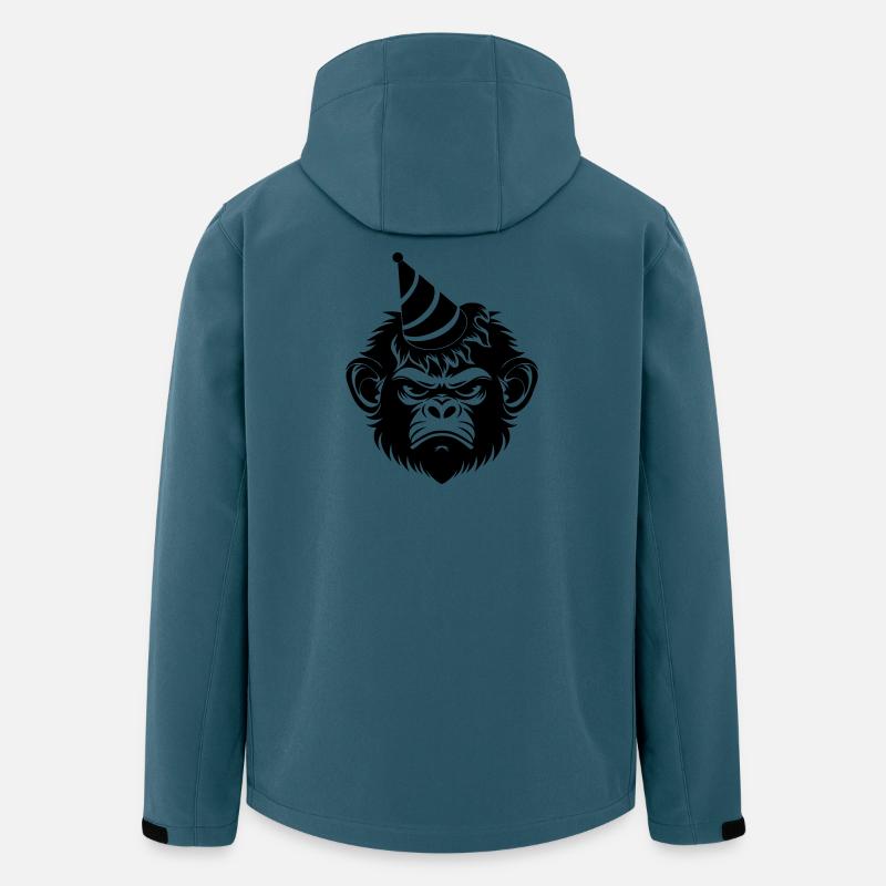 Capricious monkey with party hat - Men’s Recycled Softshell Jacket by Stanley/Stella - stargazer