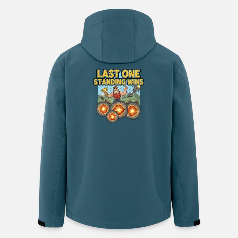 Last One Standing Wins - Recycelte Männer Softshell-Jacke von Stanley/Stella - Dunkles Petrol