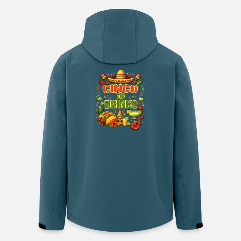 Cinco de Drinko - Cinco de Mayo - Veste softshell homme en polyester recyclé Stanley/Stella - bleu pétrole foncé