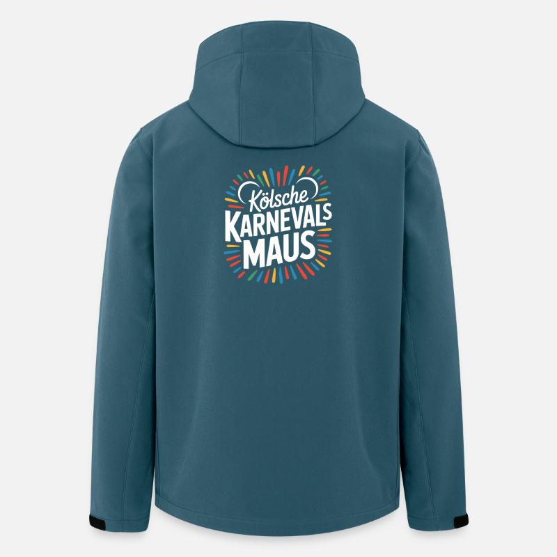 Kölsche Karnevalsmaus Karneval Köln Kölner Maus - Recycelte Männer Softshell-Jacke von Stanley/Stella - Dunkles Petrol